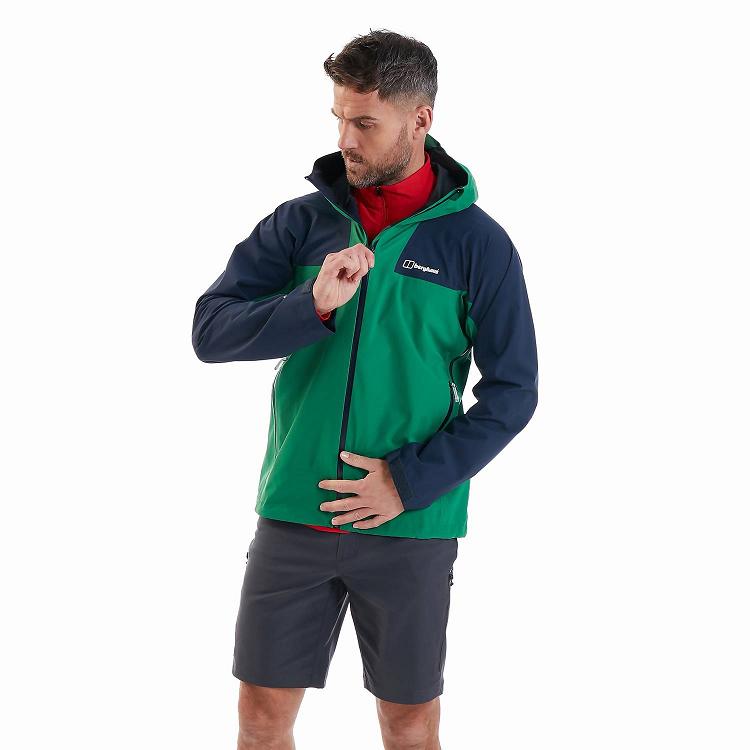 Pánska Nepremokavá Bunda Berghaus Gore Tex Kember Zelene Modre Slovensko 5869QNXKC